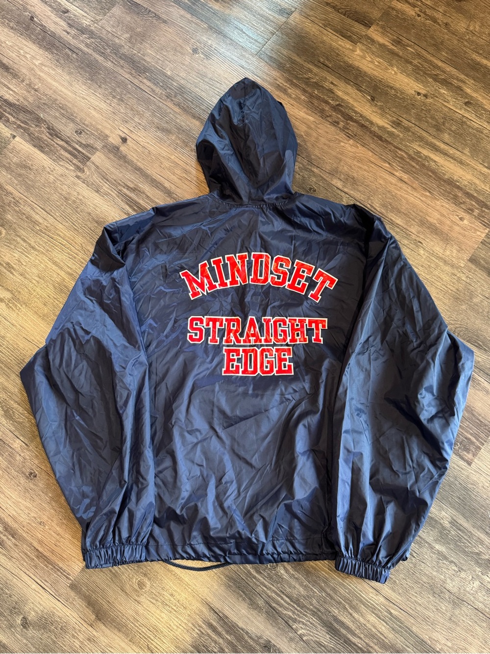 Mindset Straight Edge Hardcore Vintage Blue Red Windbreaker Size L